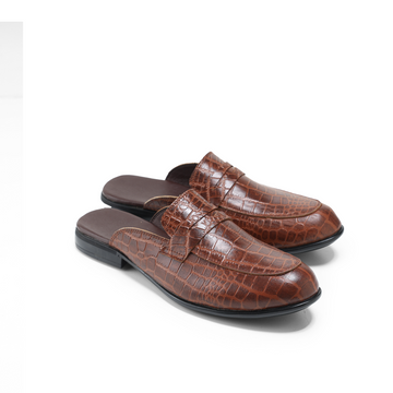 Natural Leather Crocs with Crocodile Design10