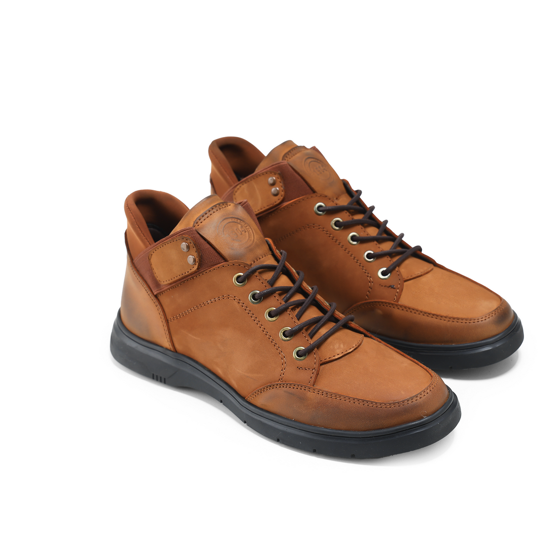 "Natural Leather Sneakers in Brown"103