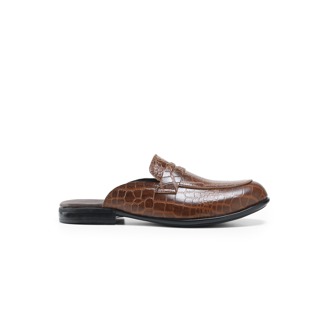 Natural Leather Crocs with Crocodile Design003