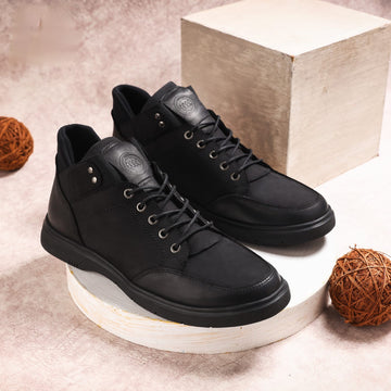 "Natural Leather Sneakers in Black"109