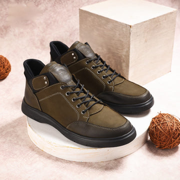 "Natural Leather Sneakers in Brown"105